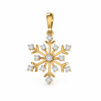 Shining Snowflake Star Pendant