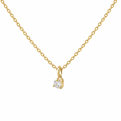 Small Single Diamond Pendant