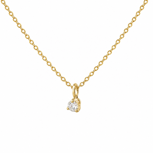 Small Single Diamond Pendant