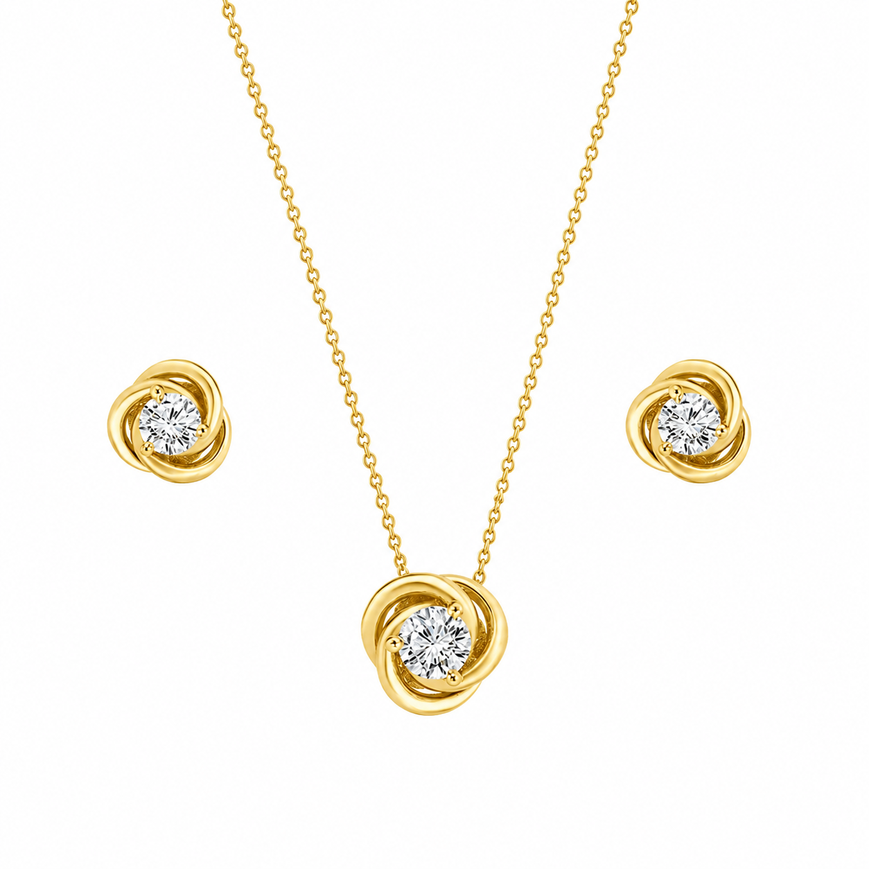 Modern Spiral Diamond Pendant