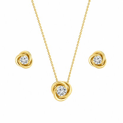 Modern Spiral Diamond Pendant