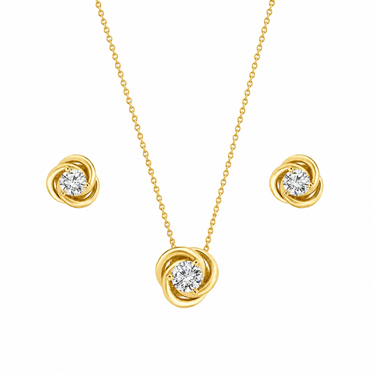 Modern Spiral Diamond Pendant