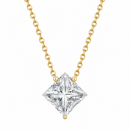Square Solitaire Pendant