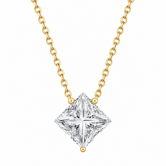 Square Solitaire Pendant