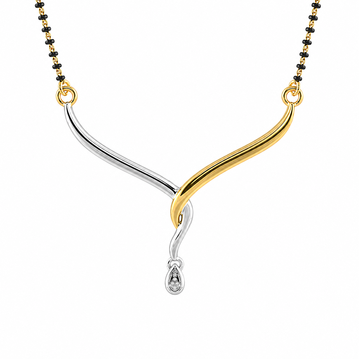 Eternity Dual Tone Gold Mangalsutra Pendant