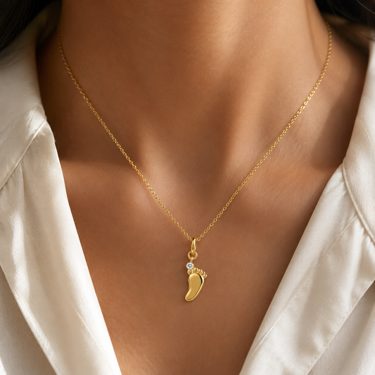 Baby Foot Diamond Pendant