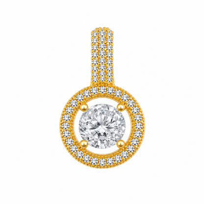 Round Halo Diamond Pendant