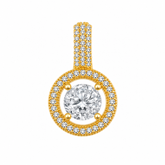Round Halo Diamond Pendant