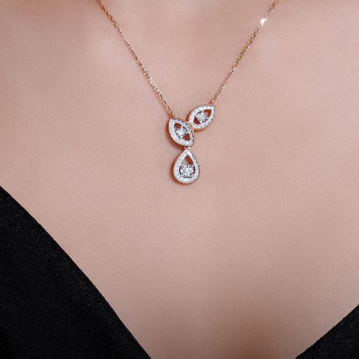 Elegant Gold Statement Pendant Earring set