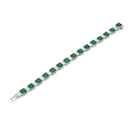 Emerald Elegance Tennis Bracelet