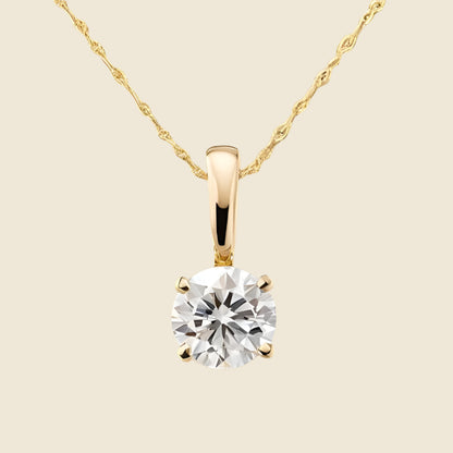 Round Solitaire Pendant
