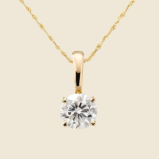 Round Solitaire Pendant