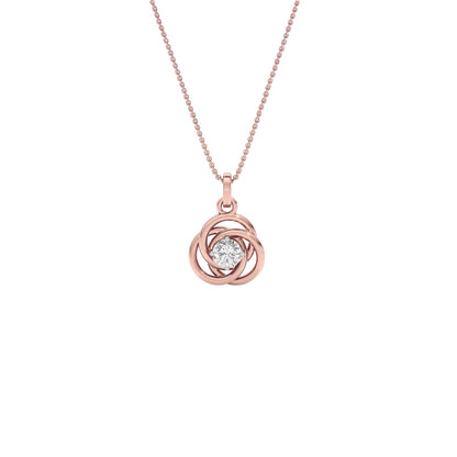 Modern Spiral Diamond Pendant