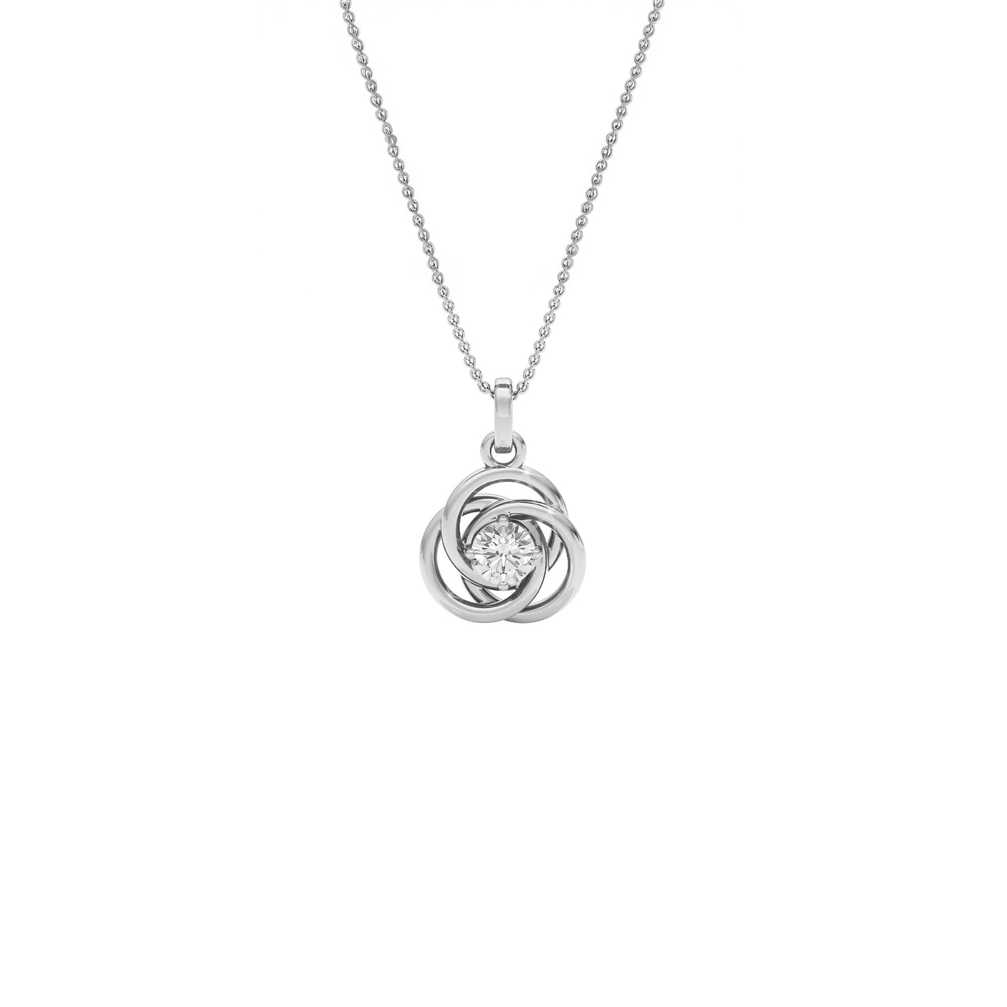 Modern Spiral Diamond Pendant