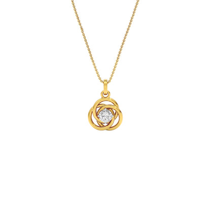 Modern Spiral Diamond Pendant