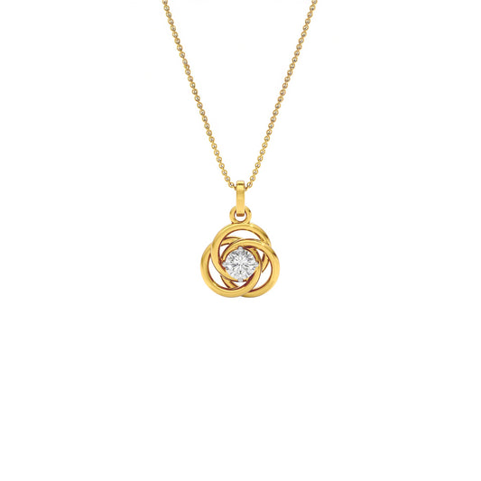 Modern Spiral Diamond Pendant