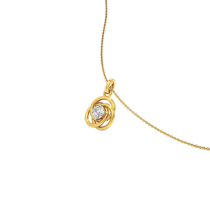 Modern Spiral Diamond Pendant