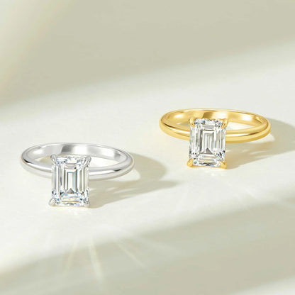 1.5Ct Classic White Emerald Solitaire Ring