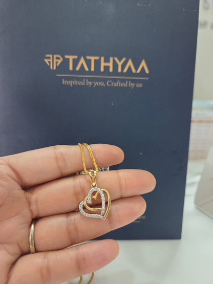 Secure love heart in Heart pendant