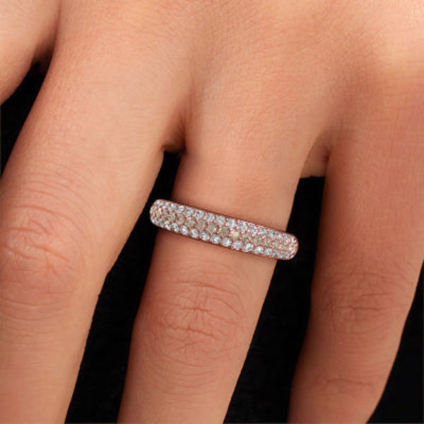 Triple Row Diamond Eternity Band