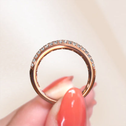 Triple Row Diamond Eternity Band