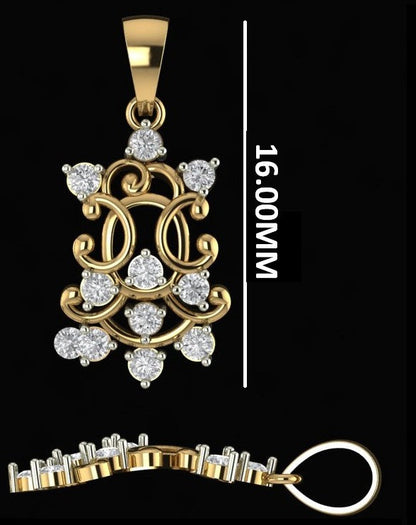 Ornate-designed Diamond Pendant