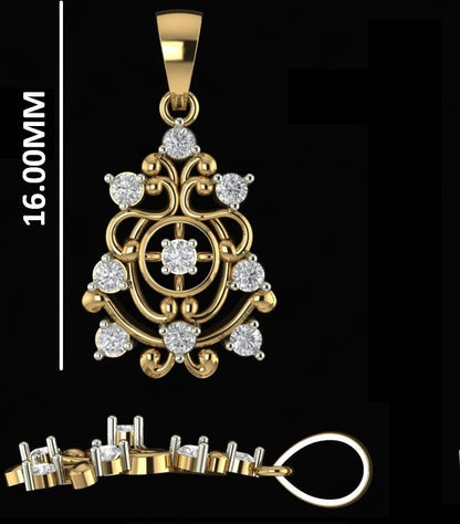 Vintage Design Inspired Diamond Pendant