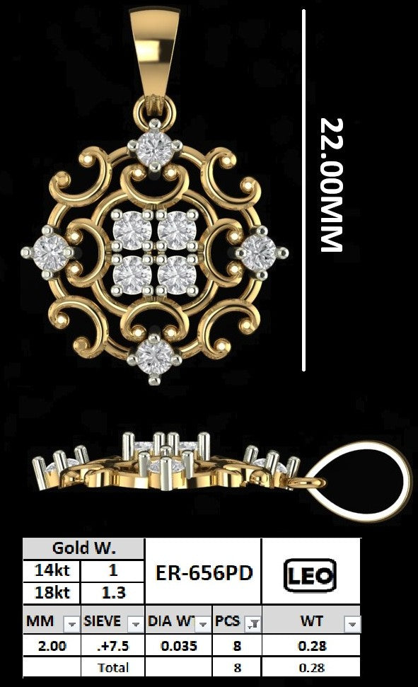 Vintage-Inspired Filigree Diamond Pendant