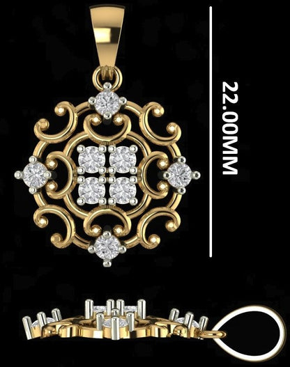 Vintage-Inspired Filigree Diamond Pendant