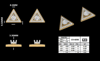 Apex Geometric Diamond Men's Studs