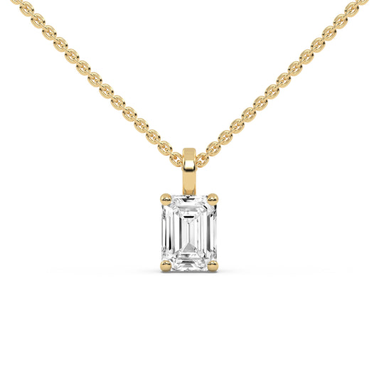 Emerald Solitaire Pendant