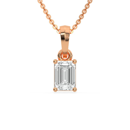 Emerald Solitaire Pendant