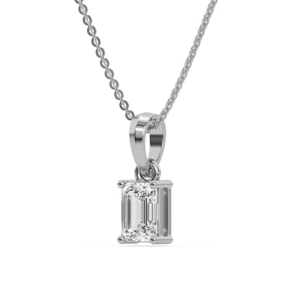Emerald Solitaire Pendant