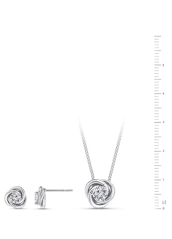 Modern Spiral Diamond Pendant