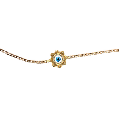 Blooming Evil Eye Chain Bracelet