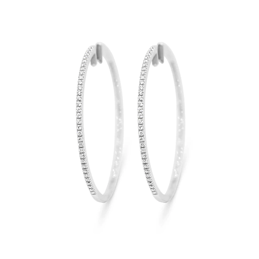 Bali Hoop Diamonds Earrings