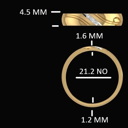 The Minimalist Groove Diamond Band Ring