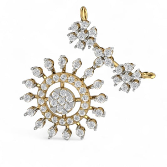 Vibrant Sunflower traditional pendulam pendant