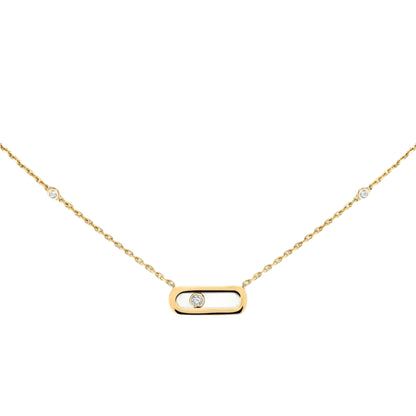 Minimalist Flat Bar Pendant with Chain