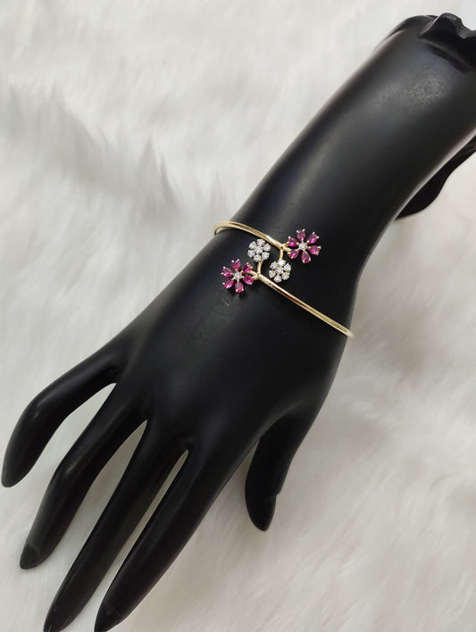 Pink Floral Diamond Bracelet Kadaa
