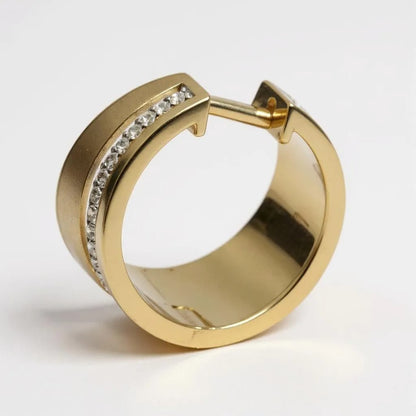 Dual finish Silenced Gold Fusion Hoops