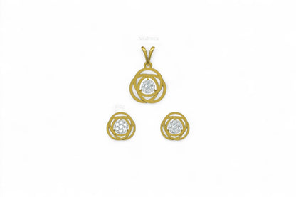 Modern Spiral Diamond Pendant