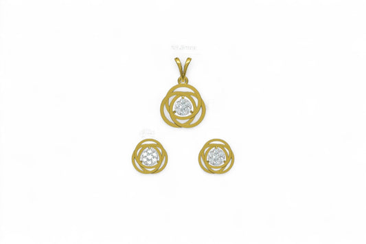Modern Spiral Diamond Pendant