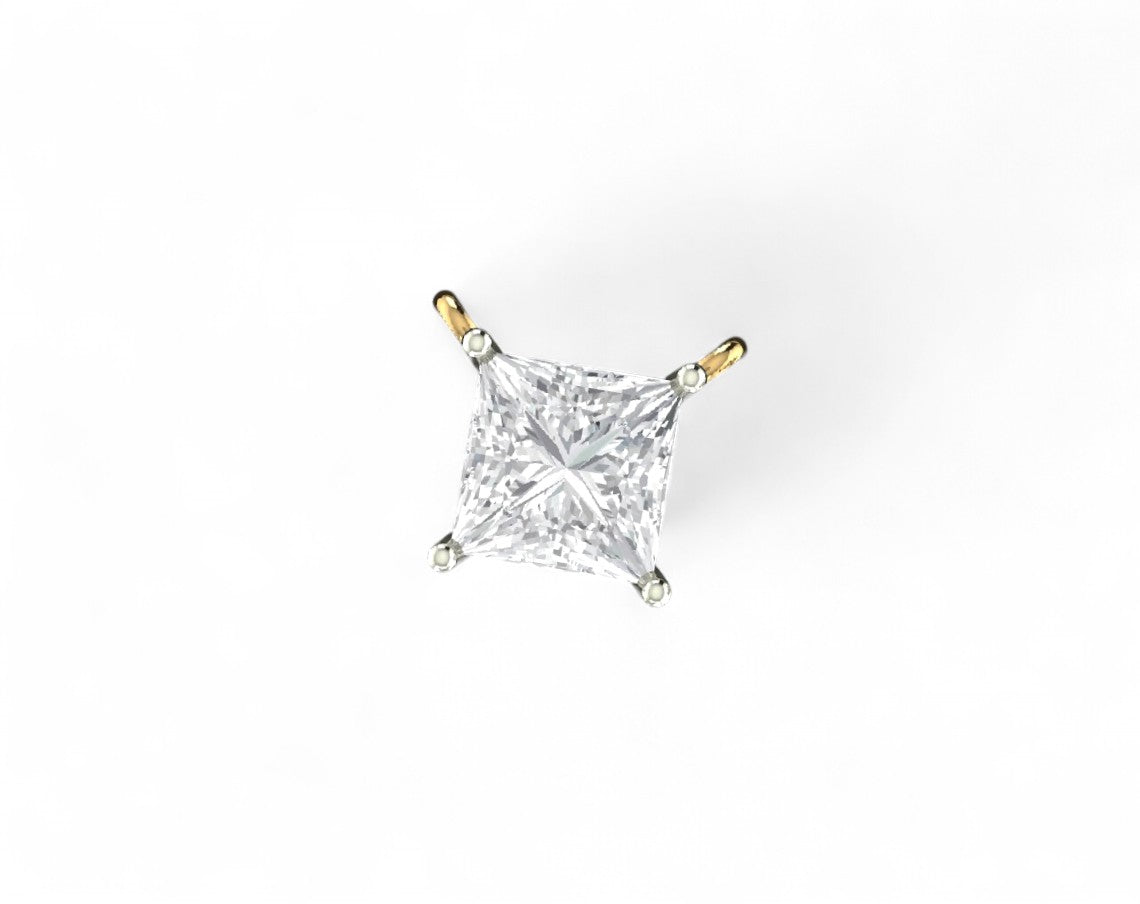 Princess Cut Solitaire Diamond Pendant