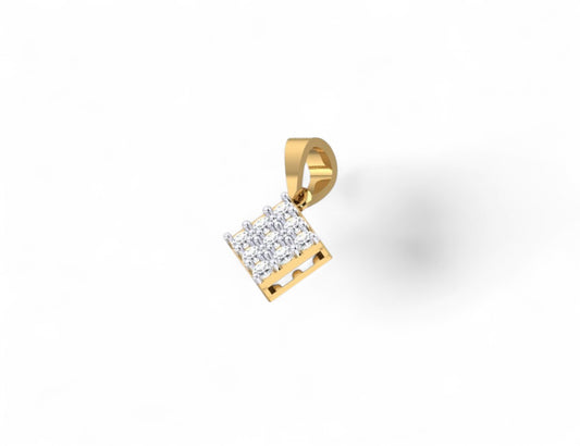 Square Cluster Diamond Pendant