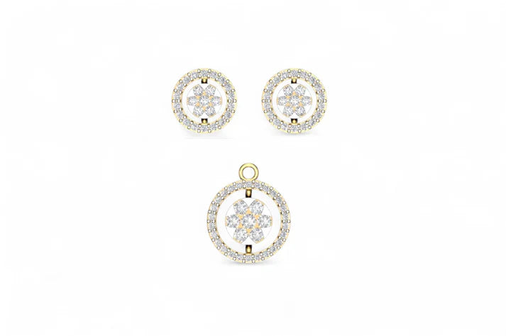 Round Halo Cluster Diamond Pendant