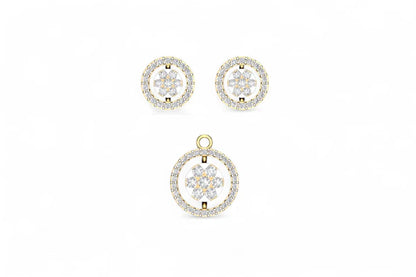 Round Halo Cluster Diamond Pendant