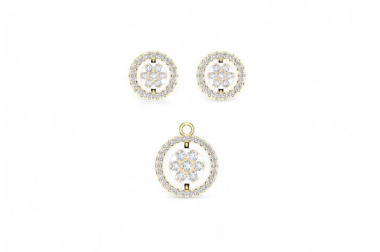 Round Halo Cluster Diamond Pendant