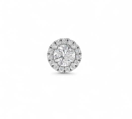 Round Halo Cluster Diamond Pendant