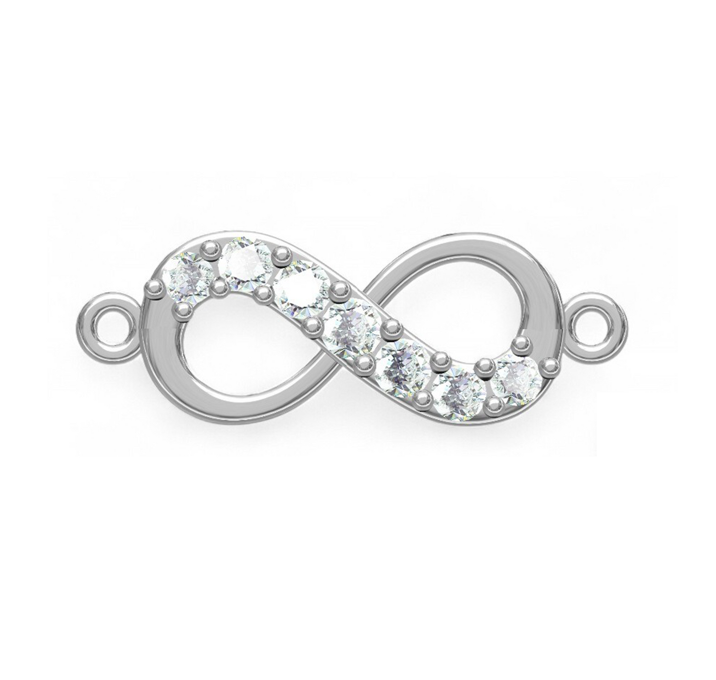 Small Infinity Bond Gold and Diamond Chain Bracelet